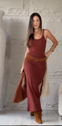 VESTIDO MID CANELADO - Arthmanha