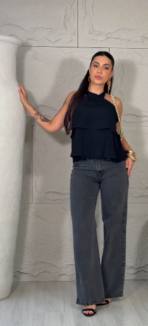 CALÇA WID LEG BLACK - Arthmanha