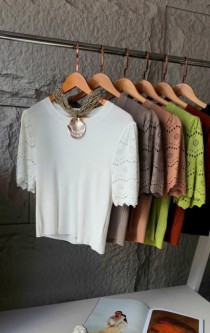 BLUSA MODAL MANGUINHA DETALHADA - Arthmanha