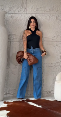 CALÇA JEANS CARGO - Arthmanha