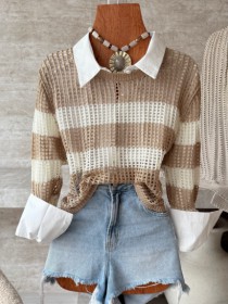 BLUSA TRICOT LISTRAS - Arthmanha