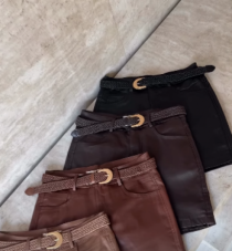 SHORT SAIA COURO RESINADO - Arthmanha