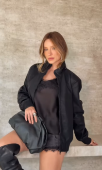 JAQUETA COURO OERVIZED - Arthmanha