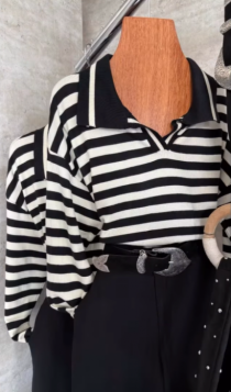 BLUSA TRICOT POLO LISTRAS - Arthmanha